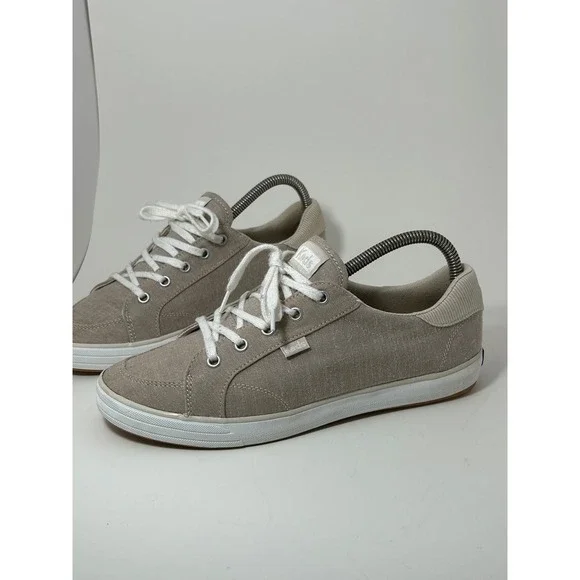 Keds Center II Tan Canvas Low Top Sneakers Womens Size 8 WF67057 - Picture 2 of 12
